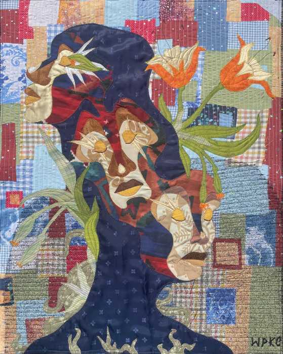 Create a shimmering fabric panel of a ga